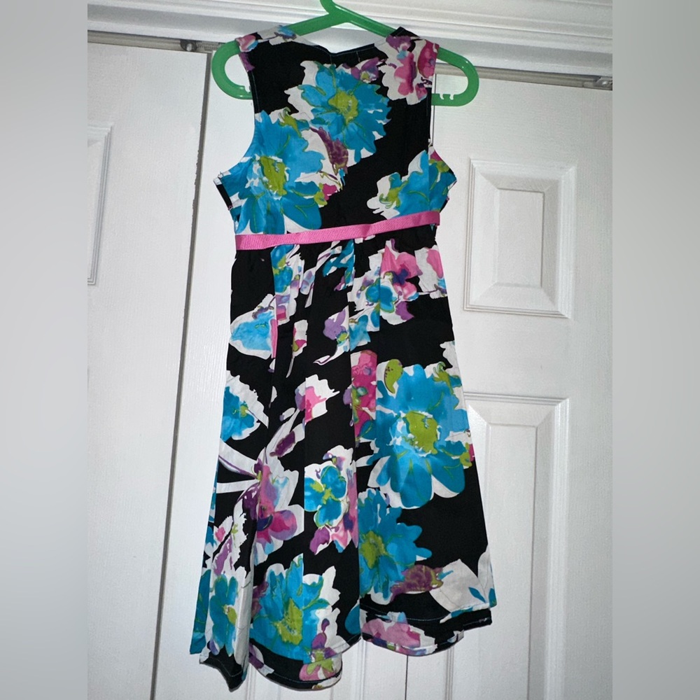 Girls floral print dress 8 - Picture 3 of 5